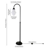 Sara Floor Lamp with Glass Shade