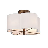 Polst 13.8" 4-Light Indoor Semi-Flush Mount Chandelier with Light Kit