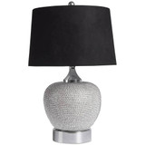 Rory Silver-Tone Beaded Table Lamp