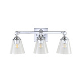 Marion 3-Light Hurricane Metal, Glass Vanity Light