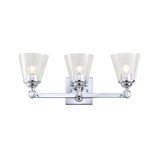 Marion 3-Light Hurricane Metal, Glass Vanity Light