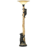 Pacific Coast Climbing Bears Torchiere Floor Lamp