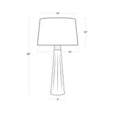 Concrete and Brass Table Lamp