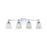 Marion 4-Light Hurricane Metal, Glass Vanity Light