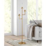 Basso Torchiere 3 Light Floor Lamp with Glass Shades