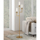 Basso Torchiere 3 Light Floor Lamp with Glass Shades