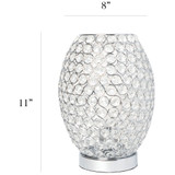 Elegant Designs Elipse Crystal Decorative Curved Accent Uplight Table Lamp