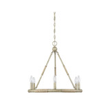 Trade Winds Mansfield Chandelier in Natural Wood and Rope