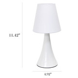 Simple Designs Valencia Colors 2 Pack Mini Touch Table Lamp Set with Fabric Shades
