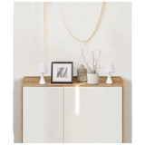 Simple Designs Valencia Colors 2 Pack Mini Touch Table Lamp Set with Fabric Shades