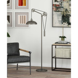 Neo Floor Lamp with Spoke Wheel Pulley System