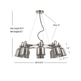 Liam 26.5" 8-Light LED Pendant Chandelier