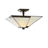 Julian 15.7" Tiffany-Style LED Semi-Flush Mount