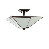 Julian 15.7" Tiffany-Style LED Semi-Flush Mount