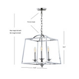 Gloria 3-Light Metal Led Pendant