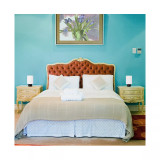 Simple Designs Gemini Colors 2 Pack Mini Touch Table Lamp Set with Fabric Shades