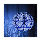 Home & Garden Soji Stella Globe Sky Metallic Wave Punch Solar Lantern