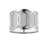 Hex 2-Light Metal Led Flush Mount