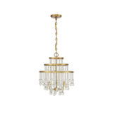 Luna 3-Light Mini Chandelier in Warm Brass