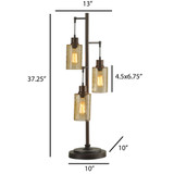 Dimpled Glass Table Lamp