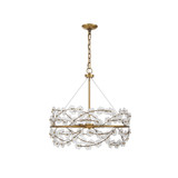 Camille 5-Light Chandelier in Warm Brass