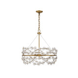 Camille 5-Light Chandelier in Warm Brass