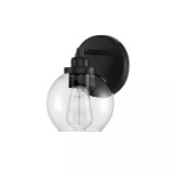 Carson 1-Light Orb Wall Sconce with Clear Glass