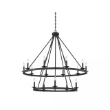 Middleton 15-Light Modern Farmhouse Industrial Circular Ring Shaped Chandelier (45" W x 42"H)