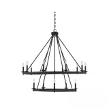 Middleton 15-Light Modern Farmhouse Industrial Circular Ring Shaped Chandelier (45" W x 42"H)