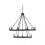Middleton 15-Light Modern Farmhouse Industrial Circular Ring Shaped Chandelier (45" W x 42"H)