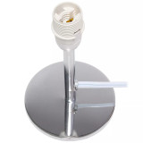 Mini Chrome Table Lamp with Angled Fabric Shade