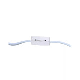 Mini Chrome Table Lamp with Angled Fabric Shade
