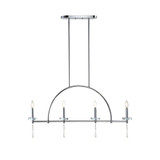 Doris 4-Light Linear Metal, Crystal Led Pendant