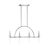 Doris 4-Light Linear Metal, Crystal Led Pendant