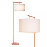 Montage Modern LED Arc Standing Floor Lamp with Hanging Drum Shade