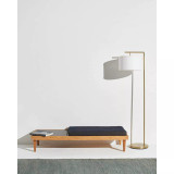 Montage Modern LED Arc Standing Floor Lamp with Hanging Drum Shade