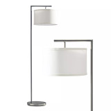 Montage Modern LED Arc Standing Floor Lamp with Hanging Drum Shade