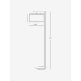 Montage Modern LED Arc Standing Floor Lamp with Hanging Drum Shade