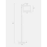 Montage LED Arc Standing Floor Lamp with Hanging Drum Shade