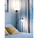 Sky Dome Plus LED Torchiere Floor Lamp with 1 Reading Arm
