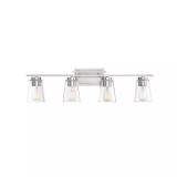 Calhoun 4-Light Bathroom Vanity Light with Clear Glass (32" W x 9" H)