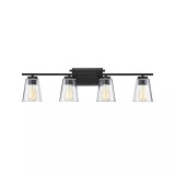 Calhoun 4-Light Bathroom Vanity Light with Clear Glass (32" W x 9" H)