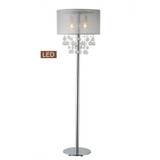 Charlotte 61" Modern LED Floor Lamp with Bubbles Glass Balls