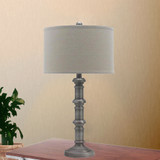 1596AS Pair of 31" Antique Metal Table Lamps