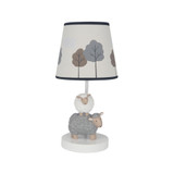 Baby Farm Grey/White Lamb/Sheep Nursery Lamp with Shade & Bulb