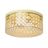 Elegant Designs Elipse Crystal 2 Light Round Ceiling Flush Mount