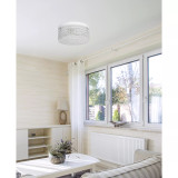 Elegant Designs Elipse Crystal 2 Light Round Ceiling Flush Mount