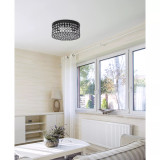 Elegant Designs Elipse Crystal 2 Light Round Ceiling Flush Mount
