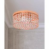 Elegant Designs Elipse Crystal 2 Light Round Ceiling Flush Mount