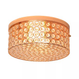 Elegant Designs Elipse Crystal 2 Light Round Ceiling Flush Mount